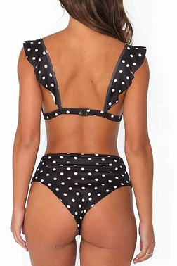 Angelsin Angelsin Siyah Puantiyeli Bikini Takım Çok Renkli - Alternatif Görünüm