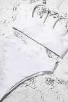 Angelsin Yüksek Bel Bikini Takım Beyaz Beyaz farklı açı