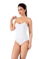 Ayar Askılı Bayan Boy Body Lüx DRM 054 Beyaz detay görünüm