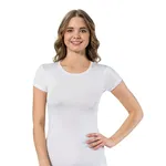 Bamboo Kısa Kol Bayan Body Lüx DRM 3750 Beyaz