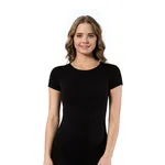 Bamboo Kısa Kol Bayan Body Lüx DRM 3750 Siyah detay görünüm