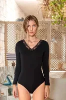 Berrak 8009 Bayan Çıtçıtlı (Kancalı) Body Siyah