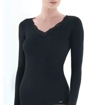 Black Spade BlackSpade Comfort Kadın Siyah T-Shirt 1344