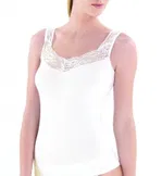 BlackSpade Dantelli Kalın Askılı Krem Atlet 1343 Krem