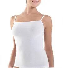 Black Spade BlackSpade Essential Kadın İnce Askılı Atlet Beyaz 1952 