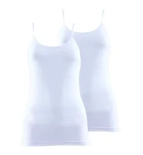 Black Spade BlackSpade Essential Kadın İnce Askılı Atlet Beyaz 2'li Paket 1591 