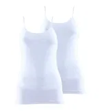 BlackSpade Essential Kadın İnce Askılı Atlet Beyaz 2'li Paket 1591  Beyaz