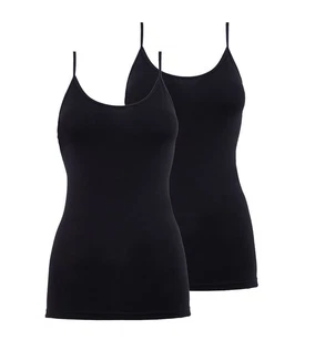 Black Spade BlackSpade Essential Kadın İnce Askılı Atlet Siyah 2'li Paket 1591 