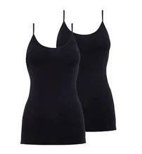 Black Spade BlackSpade Essential Kadın İnce Askılı Atlet Siyah 2'li Paket 1591 