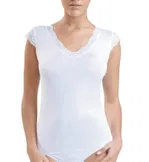 BlackSpade Kadın Dantelli Beyaz T-Shirt 1348 Beyaz