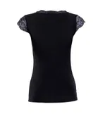 BlackSpade Kadın Dantelli Siyah T-Shirt 1348 Siyah