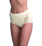 BlackSpade Private Büyük Beden Dantelli Krem Slip Külot 1316 Krem