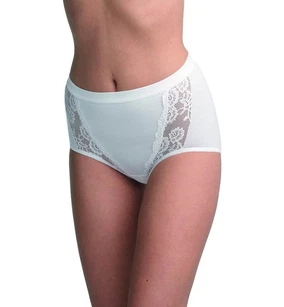 Black Spade BlackSpade Private Büyük Beden Dantelli Slip Beyaz Külot 1316