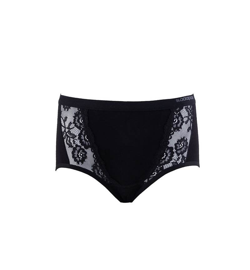 BlackSpade Private Büyük Beden Siyah Dantelli Slip Külot 1316