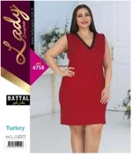 Büyük Boy Kısa ve Geniş Kol Tunik Lady 6758 Kırmızı farklı açı