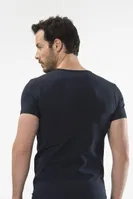 Cacharel - Düğmeli kısa kollu t-shirt 1308/LACİVERT Lacivert farklı açı