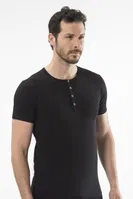 Cacharel - Düğmeli kısa kollu t-shirt 1308/SİYAH Siyah