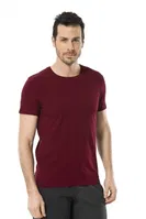Cacharel Erkek Likralı O Yaka T-shirt 1331/BORDO Bordo