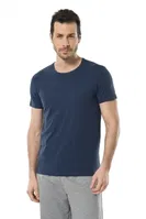 Cacharel Erkek Likralı O Yaka T-shirt 1331/İNDİGO İndigo