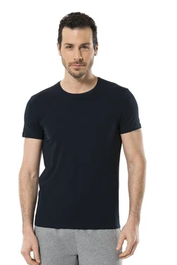 Cacharel Cacharel Erkek Likralı O Yaka T-shirt 1331/LACİVERT