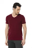 Cacharel Erkek Likralı V Yaka T-shirt 1332/BORDO Bordo