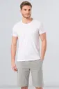 Cacharel Erkek T-Shirt (Slim Fit) 2169/BEYAZ