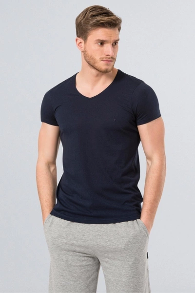 Cacharel Erkek T-Shirt (Slim Fit) 2170/LACİVERT