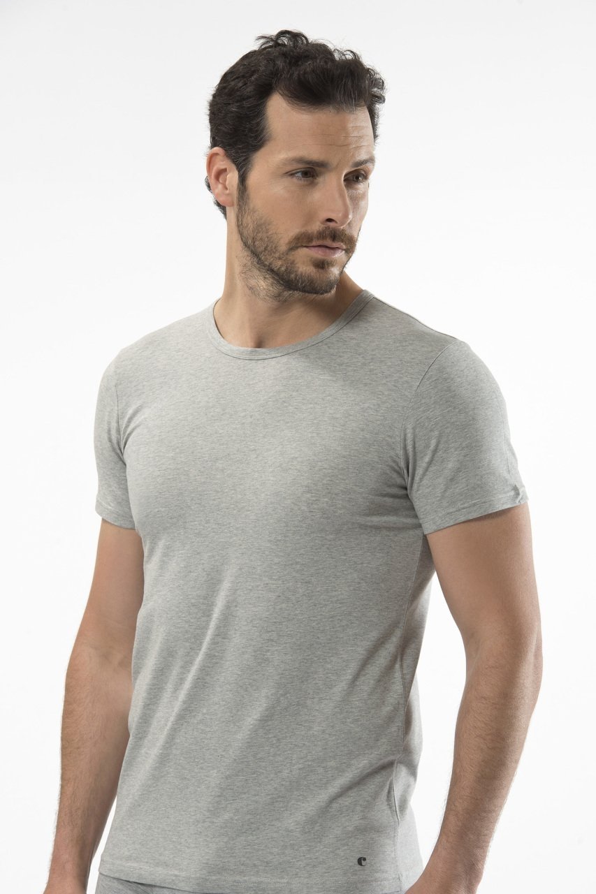 Cacharel - O yaka kısa kollu t-shirt 1305/GRİ