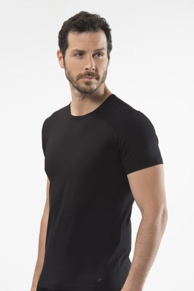 Cacharel - O yaka kısa kollu t-shirt 1305/SİYAH
