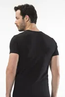 Cacharel - O yaka kısa kollu t-shirt 1305/SİYAH Siyah farklı açı