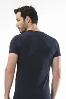 Cacharel - O yaka kısa kollu t-shirt 1307/LACİVERT Lacivert farklı açı