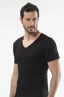 Cacharel Termal Kısa Kol V Yaka 1602/SİYAH Siyah