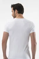 Cacharel - V yaka kısa kollu t-shirt 1306/BEYAZ Beyaz farklı açı