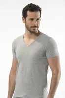 Cacharel - V yaka kısa kollu t-shirt 1306/GRİ Gri