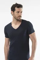 Cacharel - V yaka kısa kollu t-shirt 1306/LACİVERT Lacivert detay görünüm