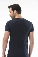 Cacharel - V yaka kısa kollu t-shirt 1306/LACİVERT Lacivert farklı açı