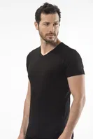 Cacharel - V yaka t-shirt 1402/SİYAH Siyah