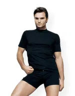 Çift Kaplan Süprem Amerikan Yaka T-Shirt 930 Siyah