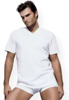 Çift Kaplan Süprem V Yaka T-Shirt 945 Beyaz