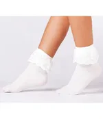 Daymod Mycro Dantelli Çocuk Soket Çorap D2521007 Krem