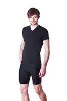 Dono Lycra V Yaka Yarım Kol 1245 Siyah