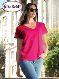 DOREMI Fuşya Bayan Tişört DoReMi