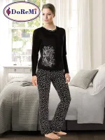 DoReMi Night Flower Pijama Takımı Siyah