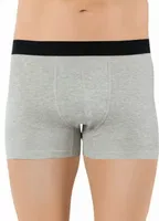 Erkek Likralı Büyük Beden Boxer 1720-A Öztaş Gri Melanj