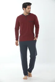 Öztaş Erkek Patlı Uzun Kollu Pijama Takım 12001-A Öztaş