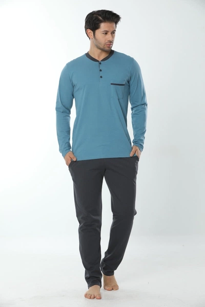 Erkek Uzun Kollu Pijama Takım 12005-A Öztaş