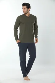 Öztaş Erkek V Yaka Uzun Kollu Pijama Takım 12008-A Öztaş