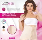 Form Angel 5060 Gögüs Altı Ağraflı Bel Korse Askılı Ten