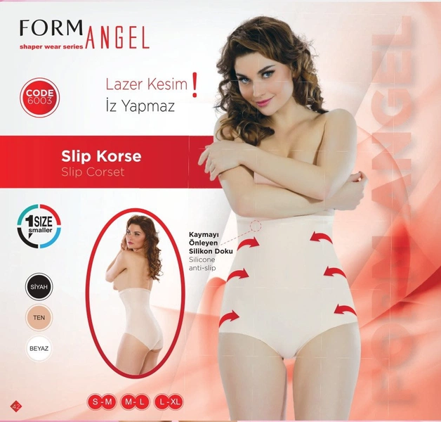 Lazer Kesim İz Yapmaz Slip Korse Form Angel 6003