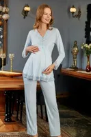Hamile Lohusa 3 Lü Pijama Sabahlık Takım Bone Club 5104 görsel 5